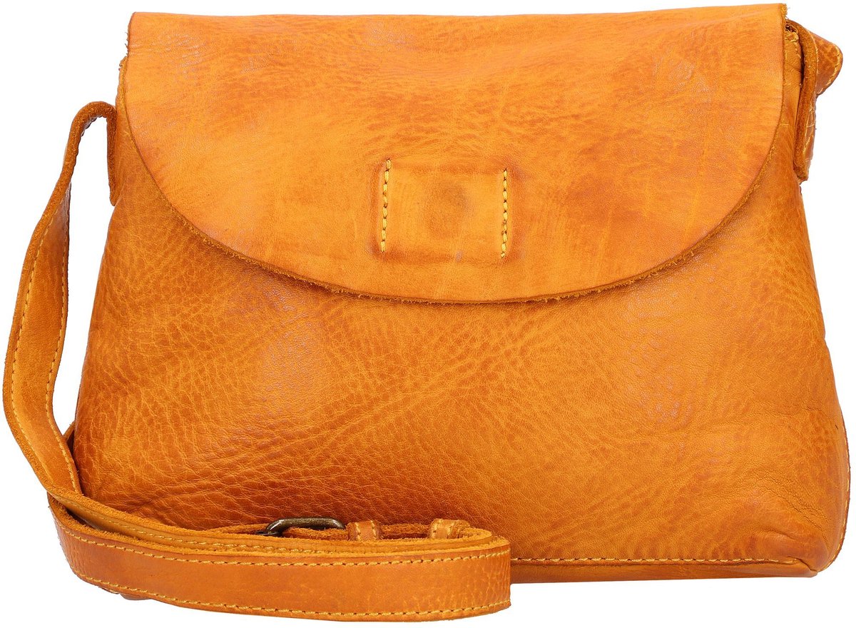 HAROLD'S Leren Schoudertas Submarine Crossbag Green Donkergroen