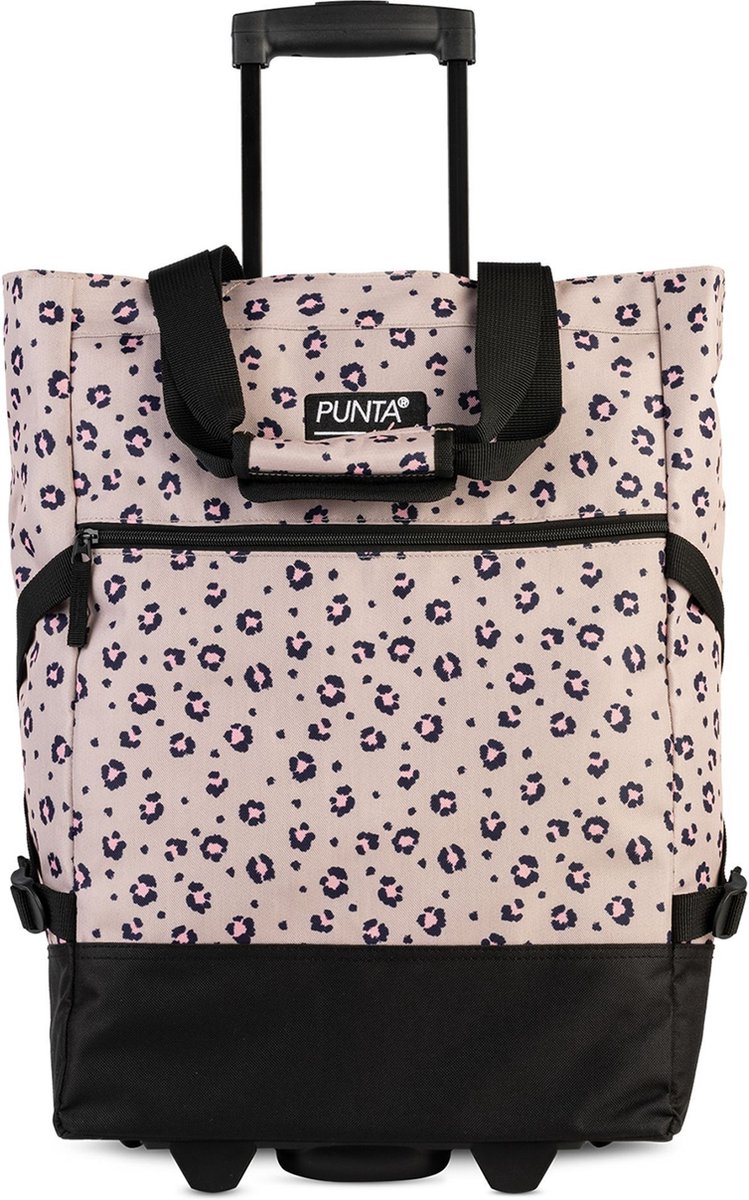 Punta Wheel "Print" Winkelwagen 50 cm - 33 L - beige-rosa