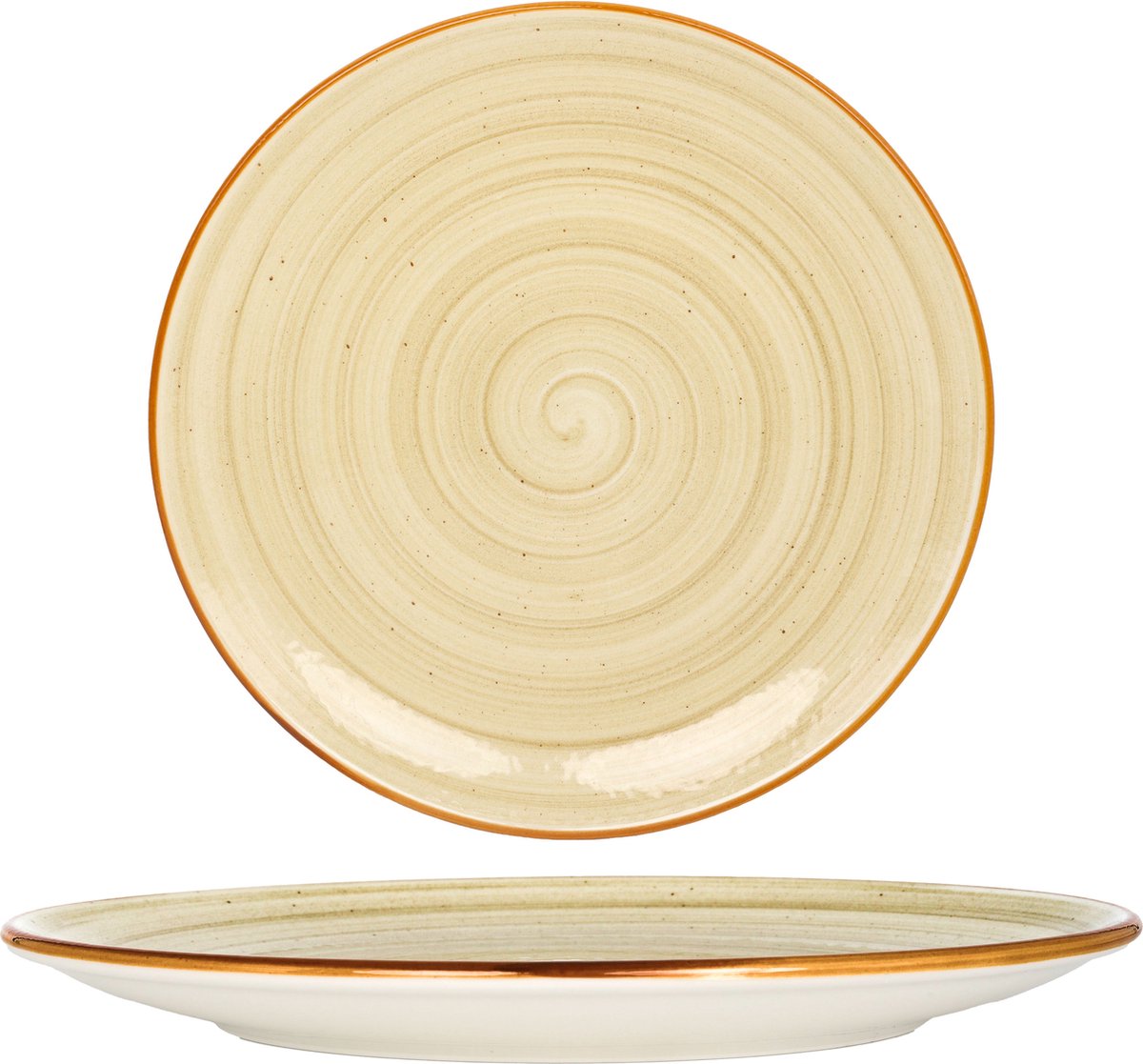 Bonna Dinerbord - Aura Terrain - Porselein - 27 cm - set van 6