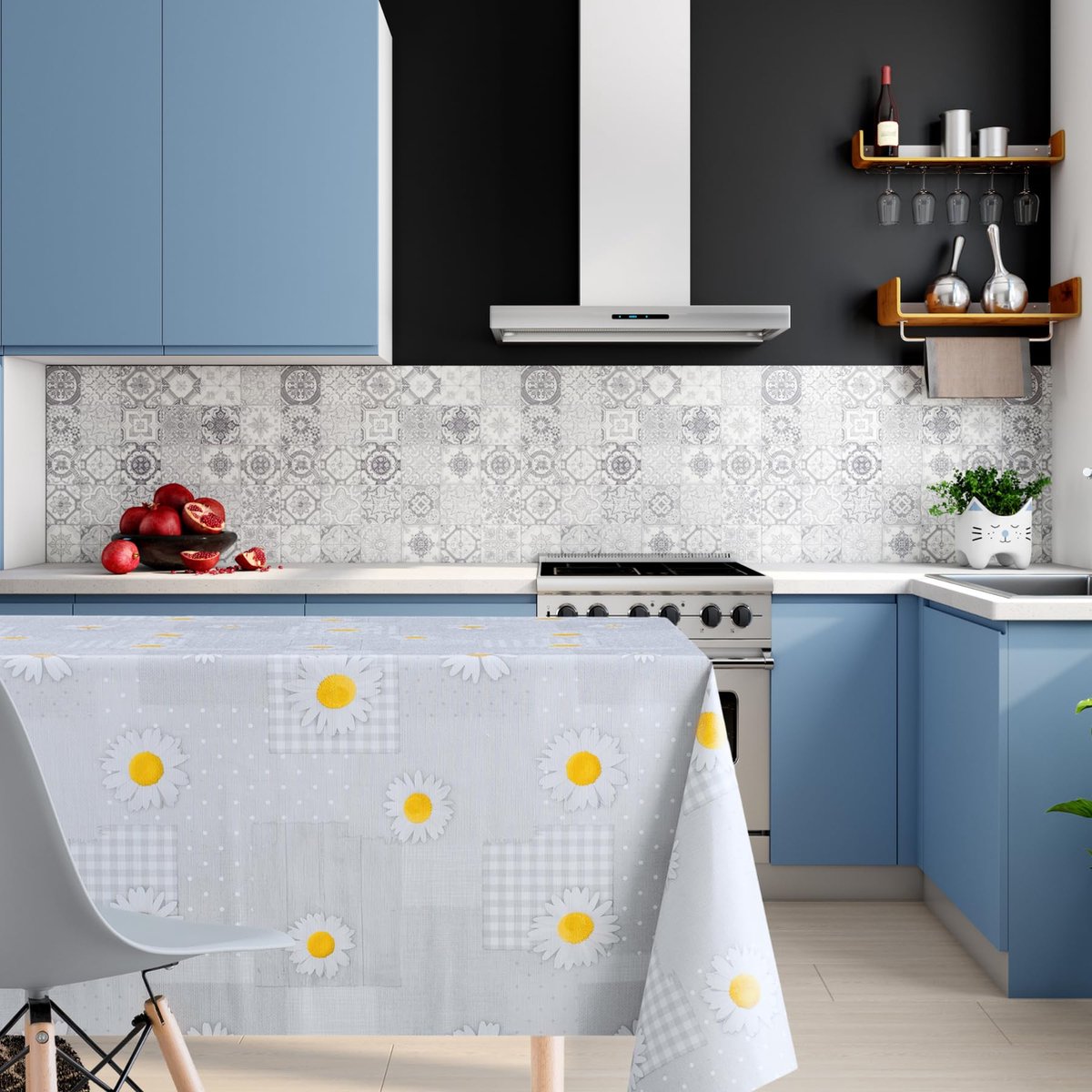La'Moussawi ® Tafelzeil met Bloemmotief, Waterdicht en Onderhoudsvriendelijk voor Groot Familiegebruik
