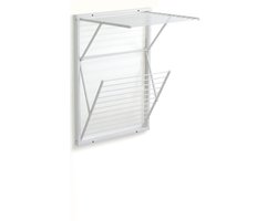 Arredamenti Italia Koral Laccato Bianco - Houten Handdoekrek - Inklapbaar Wanddroogrek - 13m Drooglengte