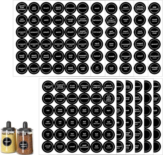 Zelfklevende etiketten,99 zwarte etiketten, zelfklevend met 2 stiften, schoolbordstickers, waterdicht, afwisbare stickers, afneembaar voor glazen flessen, kruidenpotjes, jampot