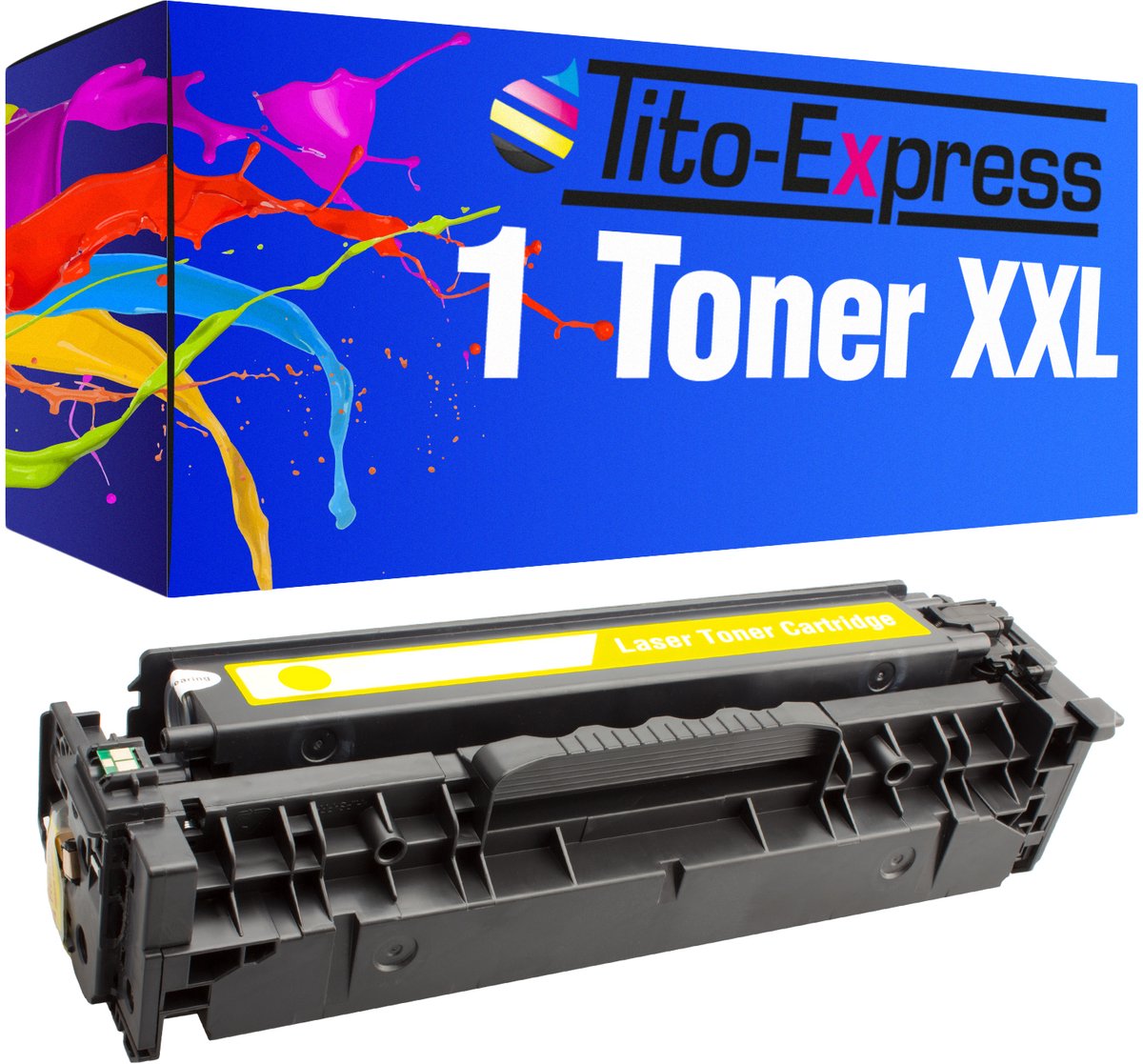 PlatinumSerie 1 toner XXL alternatief voor HP CE412A yellow