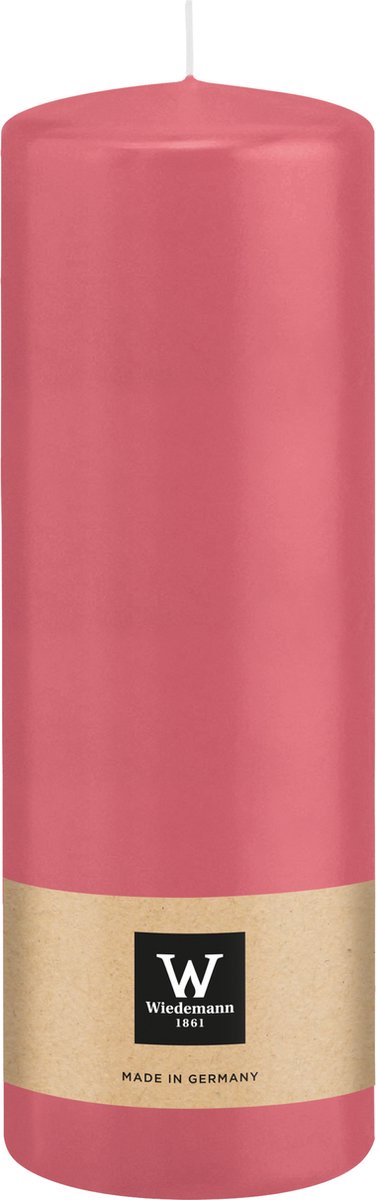 Wiedemann Cilinderkaars/stompkaars - roze - 20 x 7 cm - 103 branduren - zuilkaarsen