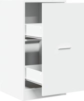 vidaXL - Armoire à pharmacie - 40x41x77,5 - cm - décoré - bois - blanc