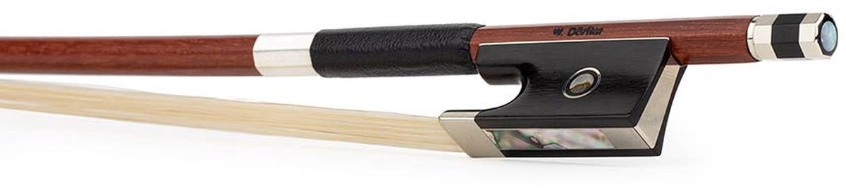 Dörfler DV10-R violin bow 4/4, massaranduba, parisien eye, full lined with trimmed slide, round