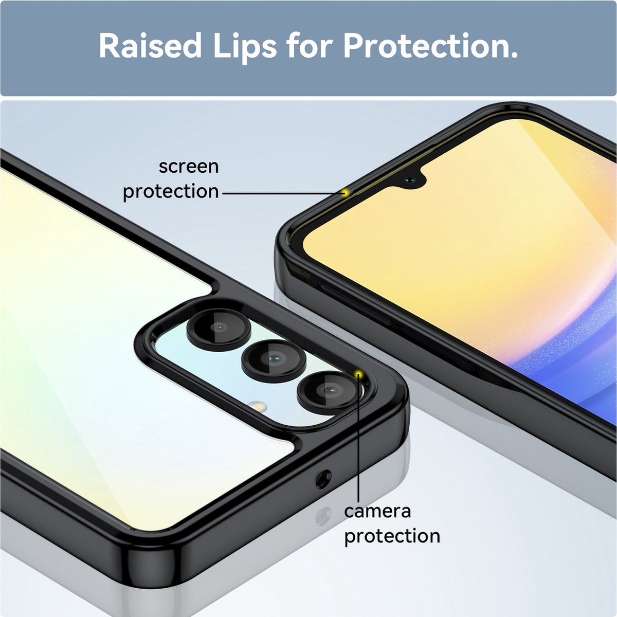 Mobigear Hoesje geschikt voor Samsung Galaxy A16 Telefoonhoesje Hardcase | Mobigear Crystal Backcover | Galaxy A16 Case | Back Cover - Zwart