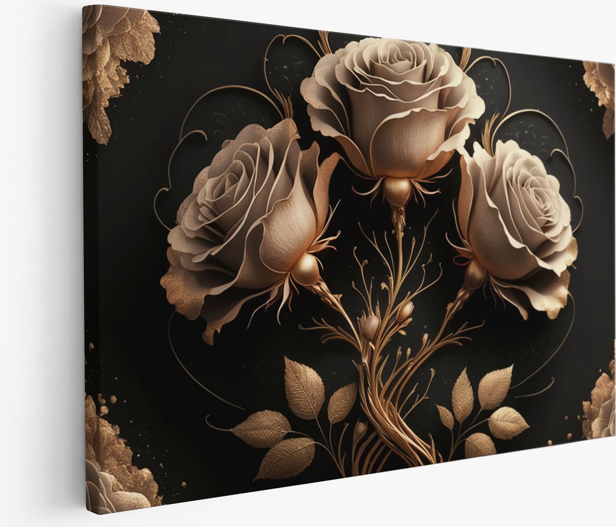 Saammp Muurcirkel Hout - Schotse Hooglander Koe - Zwart-Wit - Dieren - Natuur - Ø 80 - Wandcirkel - Wanddecoratie Cirkel - muurdecoratie Woonkamer - Slaapkamer decoratie - Rond Schilderij
