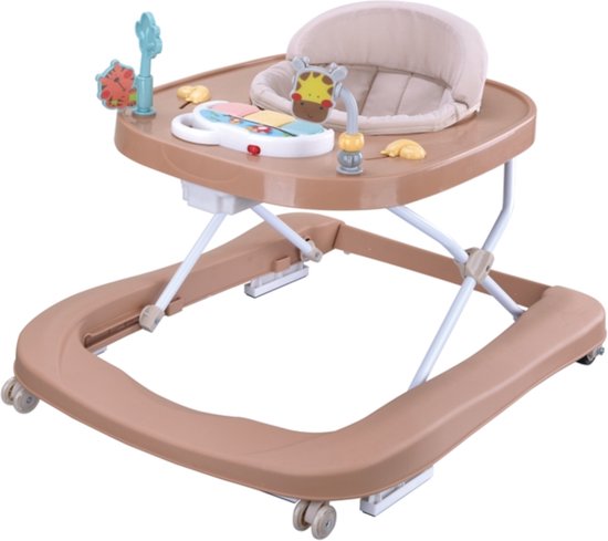 Topmark Lexi 2-in-1 Loopstoeltje en Duwwagen - Macchiato