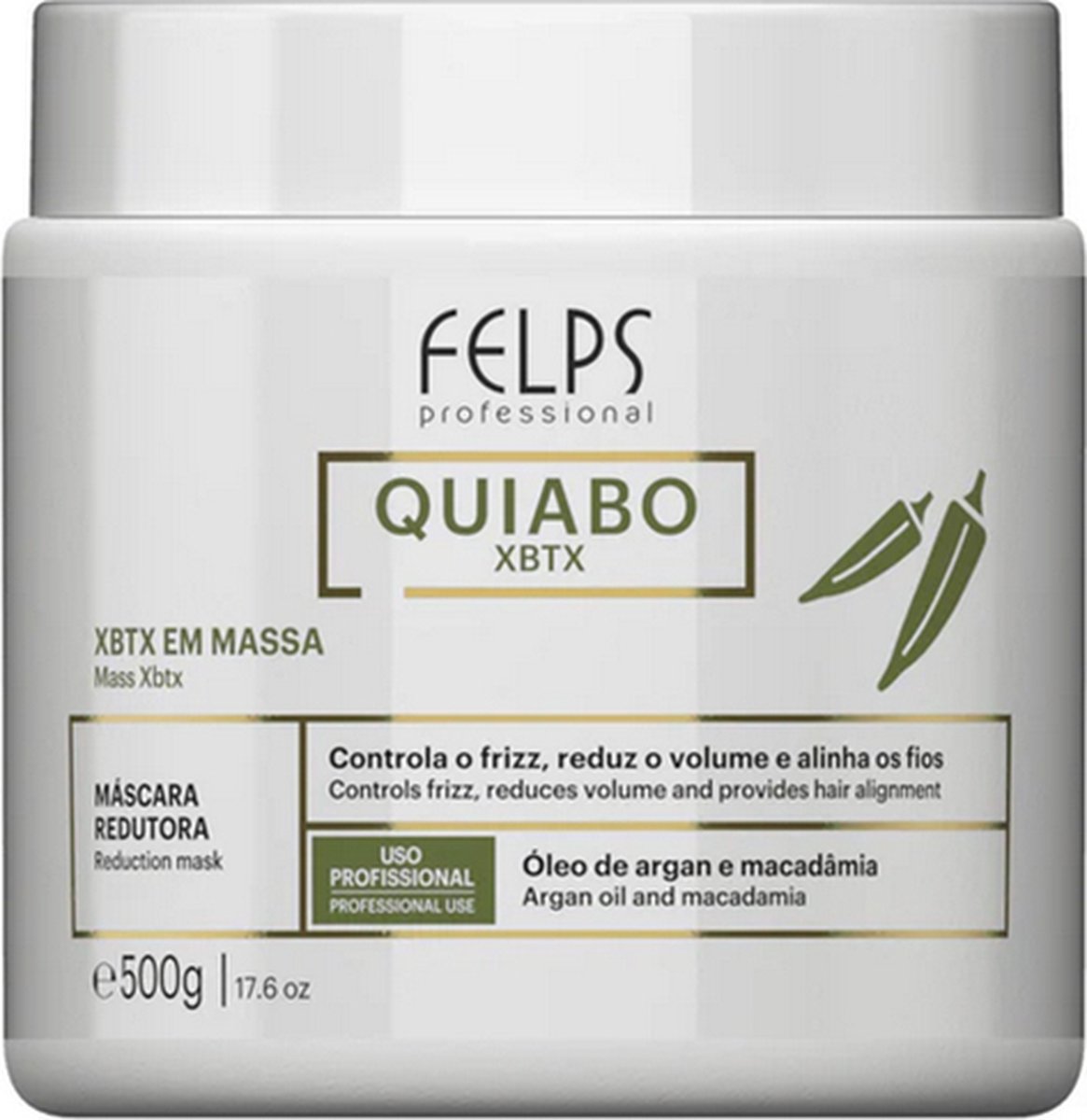 Felps Professional | Quiabo XBTX Reduction Hair Mask | Controls Frizz | 500 gr