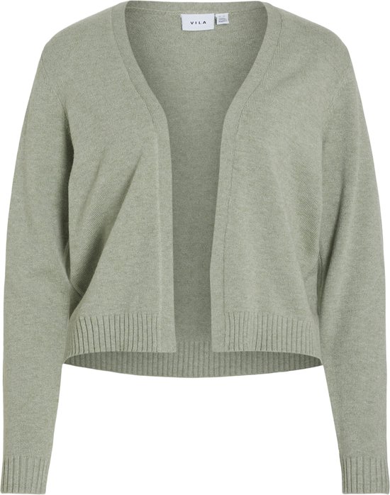Vila Vest Viril Short L/s Knit Cardigan-noos 14060800 Oil Green/melange Dames Maat - M