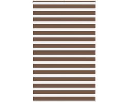 vidaXL - Zebra - rolgordijn - 140x200 - cm - stofbreedte - 135,9cm - polyester - bruin