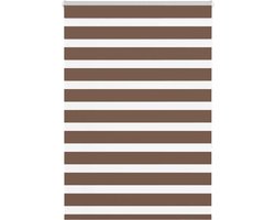 vidaXL - Zebra - rolgordijn - 95x150 - cm - stofbreedte - 90,9 - cm - polyester - bruin