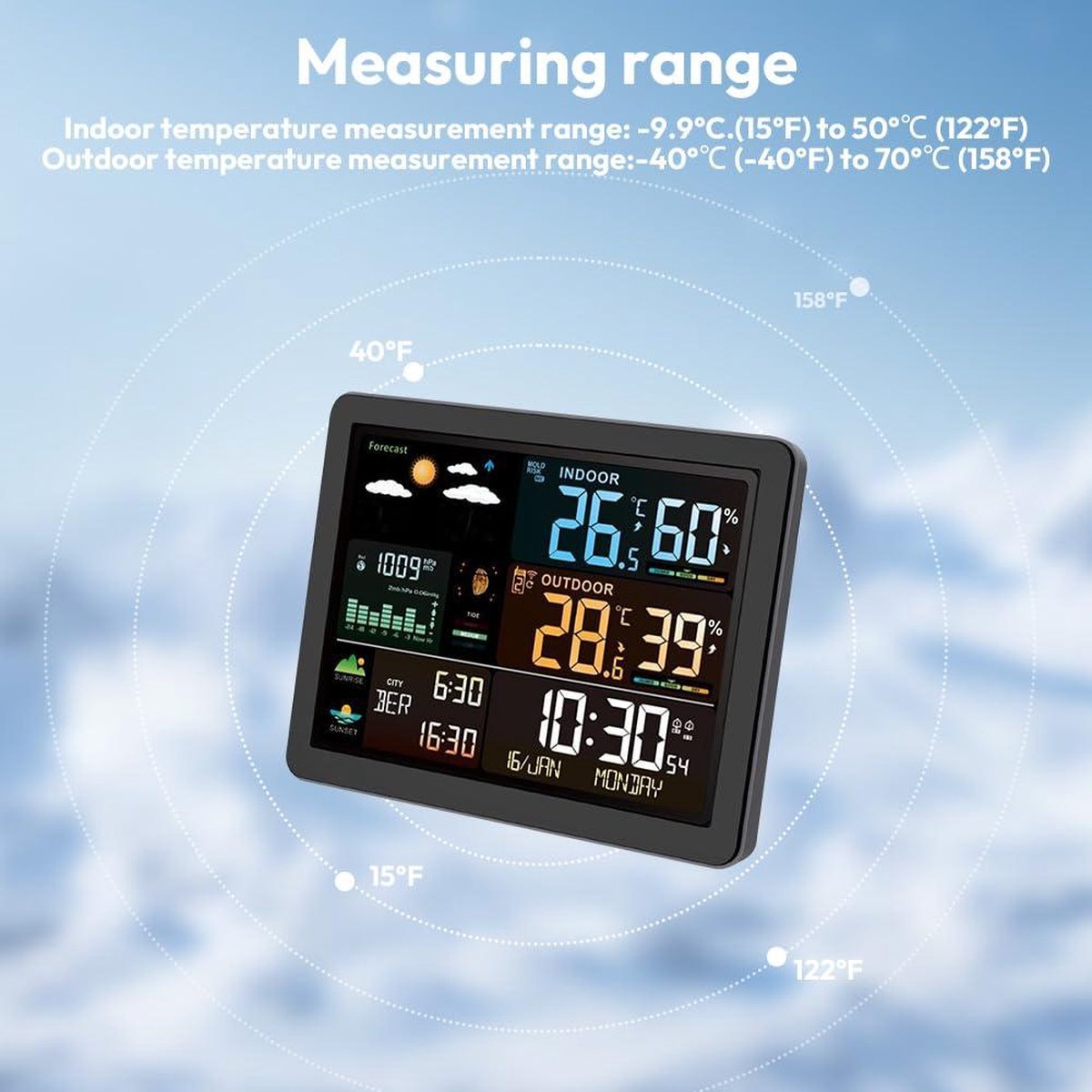 Moonraker WS200 Pro uitgebreid weerstation met zonnepaneel Moonraker WS200 Pro uitgebreid weerstation met zonnepaneel