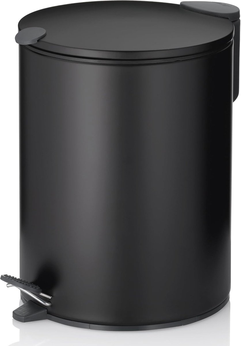Goedkoopste Mat Zwarte Cosmetica-emmer 5L met Silent-Close Deksel en Binnenemmer voor Badkamer