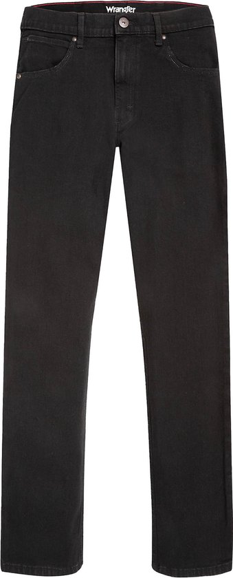 WRANGLER STRAIGHT BLACK RINSE REGULAR JEANS-HEREN