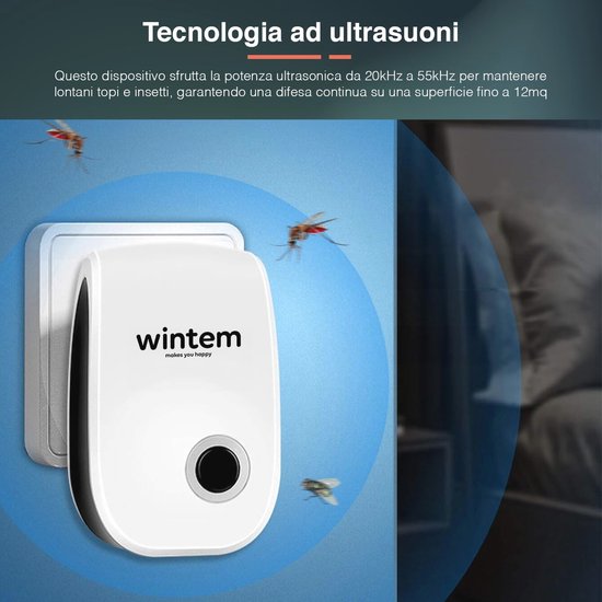 Ultrasoon Afweermiddel tegen Knaagdieren - Effectief tegen Muizen en Ratten - Niet