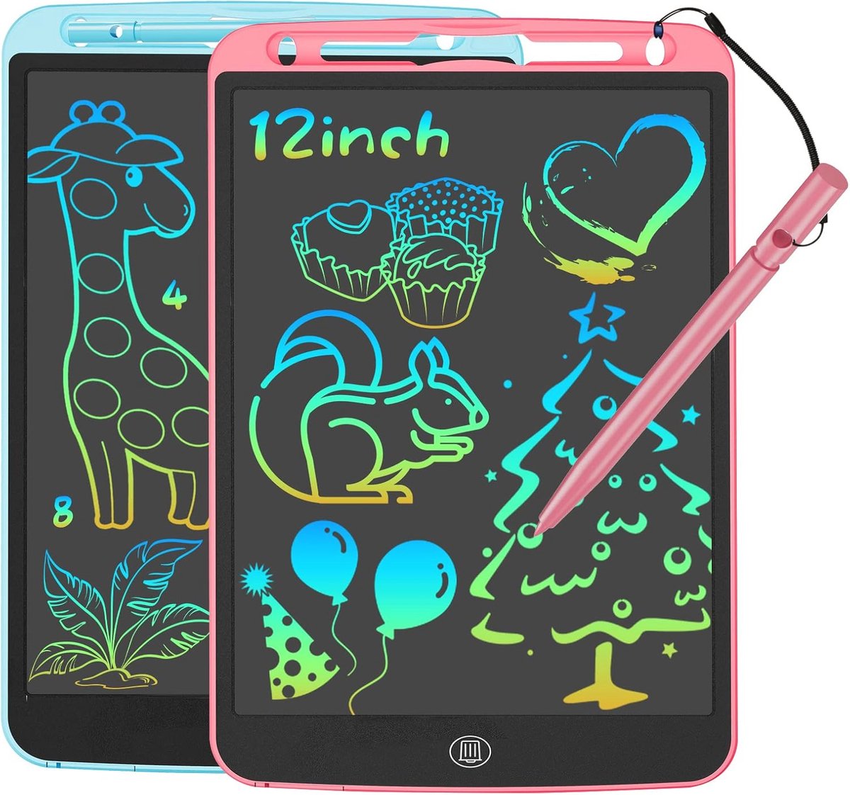 LCD Tekentablet 2-Pack 12-Inch - Digitale Notitieblokken Voor Kinderen