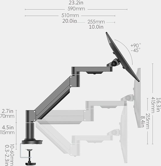 Equivera babyfoonhouder - Baby Monitor Houder - Stand met 3 Straps - Geen Boren