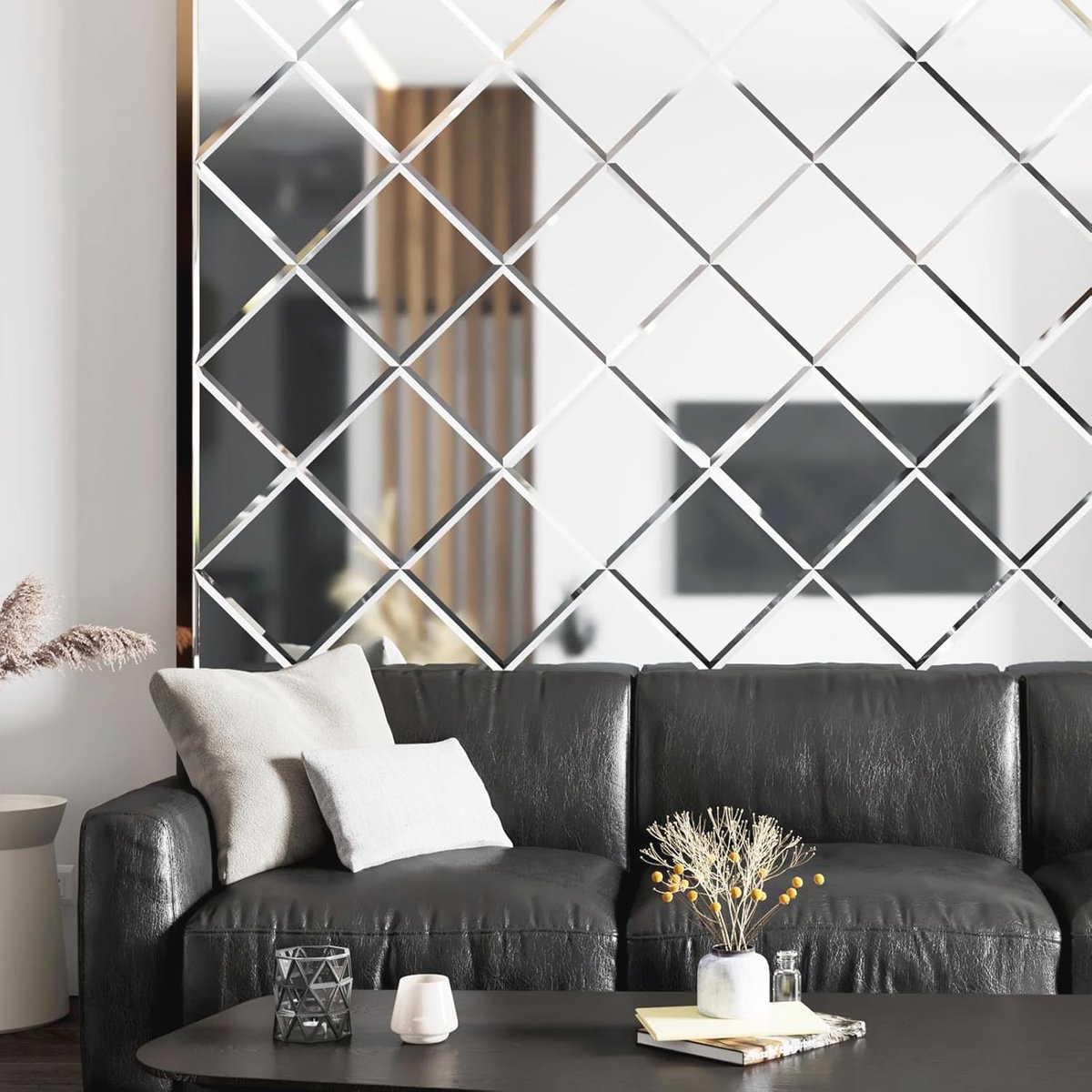 Film Miroir Autocollant Argenté - Rouleau 40cm X 5m - Pour Murs Lisses, Meubles, Portes - Déco Effet Miroir, étanche