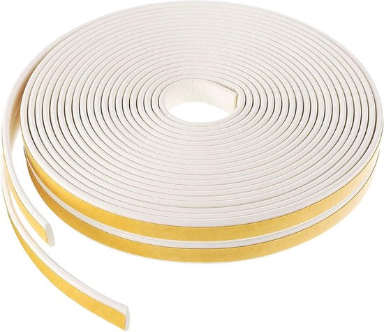 Afdichtingstape, zelfklevend, voor deuren en ramen, 20 mm (B) x 3 mm (D)/8 m schuimrubber, rubberen afdichting tegen koude tocht, anti-botsing, geluidsdichter, waterdicht, stofdicht