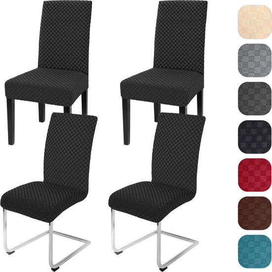 Goodivery ® Housses de siège extensibles modernes, Set de 4 pour Diverse occasions