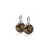 Breloques d'oreille en argent ZINZI marron perle ZICH266BR