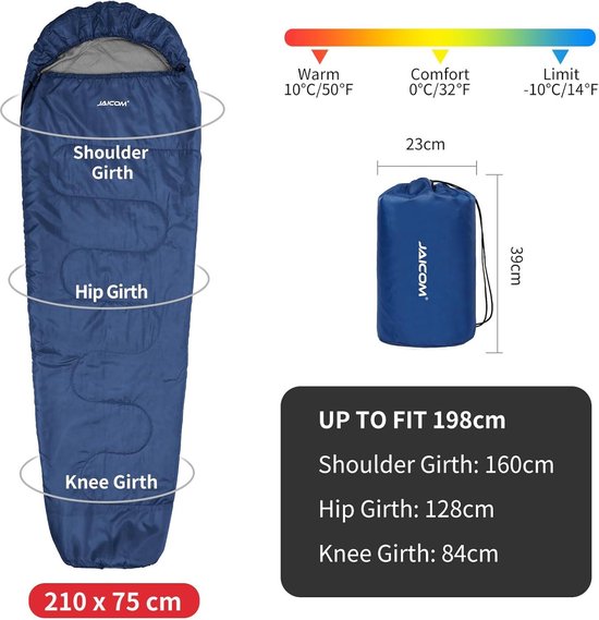 3 seizoenen ultralichte mummieslaapzak [800 g] kleine verpakkingsmaat - volwassenen outdoor camping trekking - indoor. — afbeelding 2