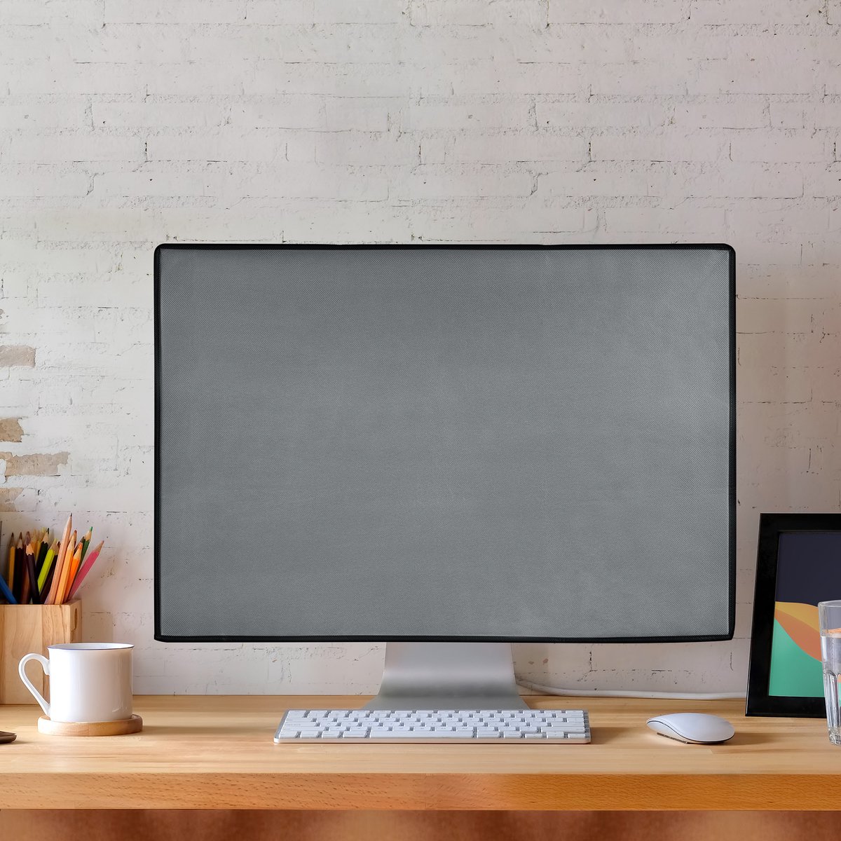 Monitorhoezen, monitortas, transporttas, stofdichte monitorhoes, verstelbare handgreep, computeraccessoires voor schermen van 20-24 inch, 72 x 54 cm