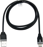 Muvit USB datakabel met USB-C connector - zwart - 3 Amp - 1 m