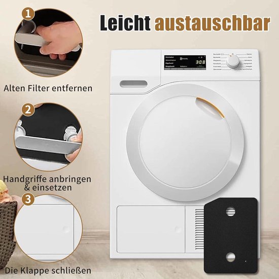 Paquete de 2 filtros para secadora Miele T1 - Filtro básico para Paquete de 2 filtros para secadora Miele T1 - Filtro básico para