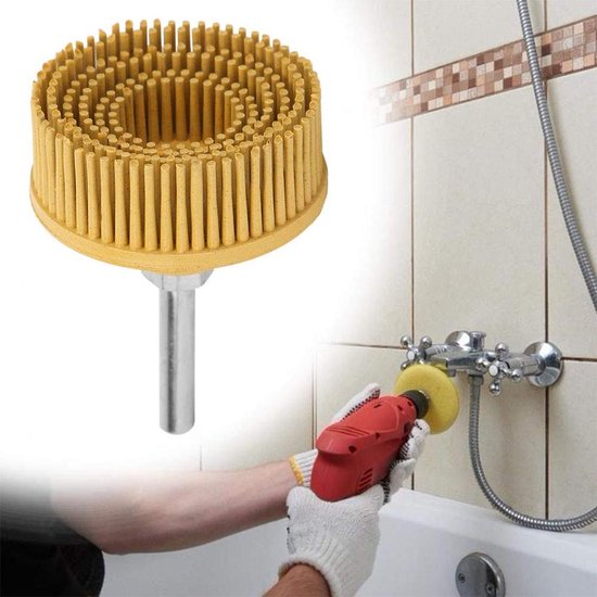 9st Nylon Draadwiel en Komborstelset voor Boormachine, 3 Maten Schuurborstel met 1/4 Inch Zeskantschacht voor Reinigen Schuren Boorschrobborstelbevestiging Verf Verwijderen Korrel 80/100/240