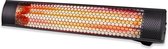 alpina Heater Terrasverwarmer met Infrarood Verwarming - Heater Elektrisch Wandmontage 2000W - Terrasverwarmer IP54 Stof- en Spuitwaterdicht - Terrasheater - 57 x 11,5 x 11 cm