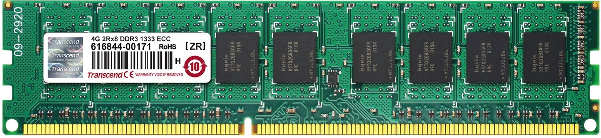 Transcend 4GB DDR3 240Pin Long-DIMM geheugenmodule 1 x 4 GB ECC