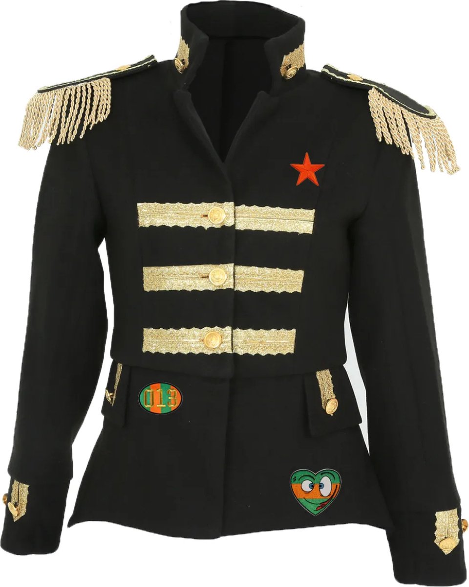Fjesta© Kruikenstad jasje met emblemen - Luxe epauletten - Dames - Maat 50 - Carnavalskleding Dames - Carnaval