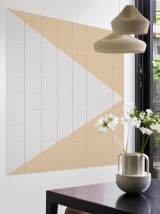 IXXI Color blocking - Gris Beige, Allon Dery - 80 x 100 cm - Support d'accrochage gratuit - Grande Décoration murale et posters - Graphisme, Abstrait,