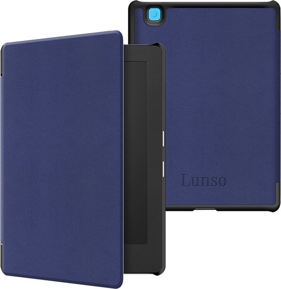 Lunso - pochette de couverture de sommeil - Kobo Aura H20 édition 2 (6,8 pouces) - Blauw