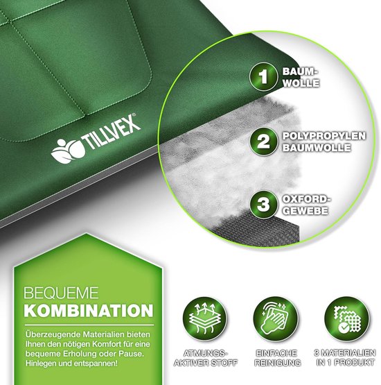 tillvex® Campingbed, inklapbaar, met draagtas tot 200 kg, ex