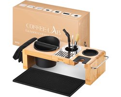 Espresso Knock Box met Tamp Station - Essentiële Accessoires voor Koffiebar Thuis - Complete Koffiestationkit