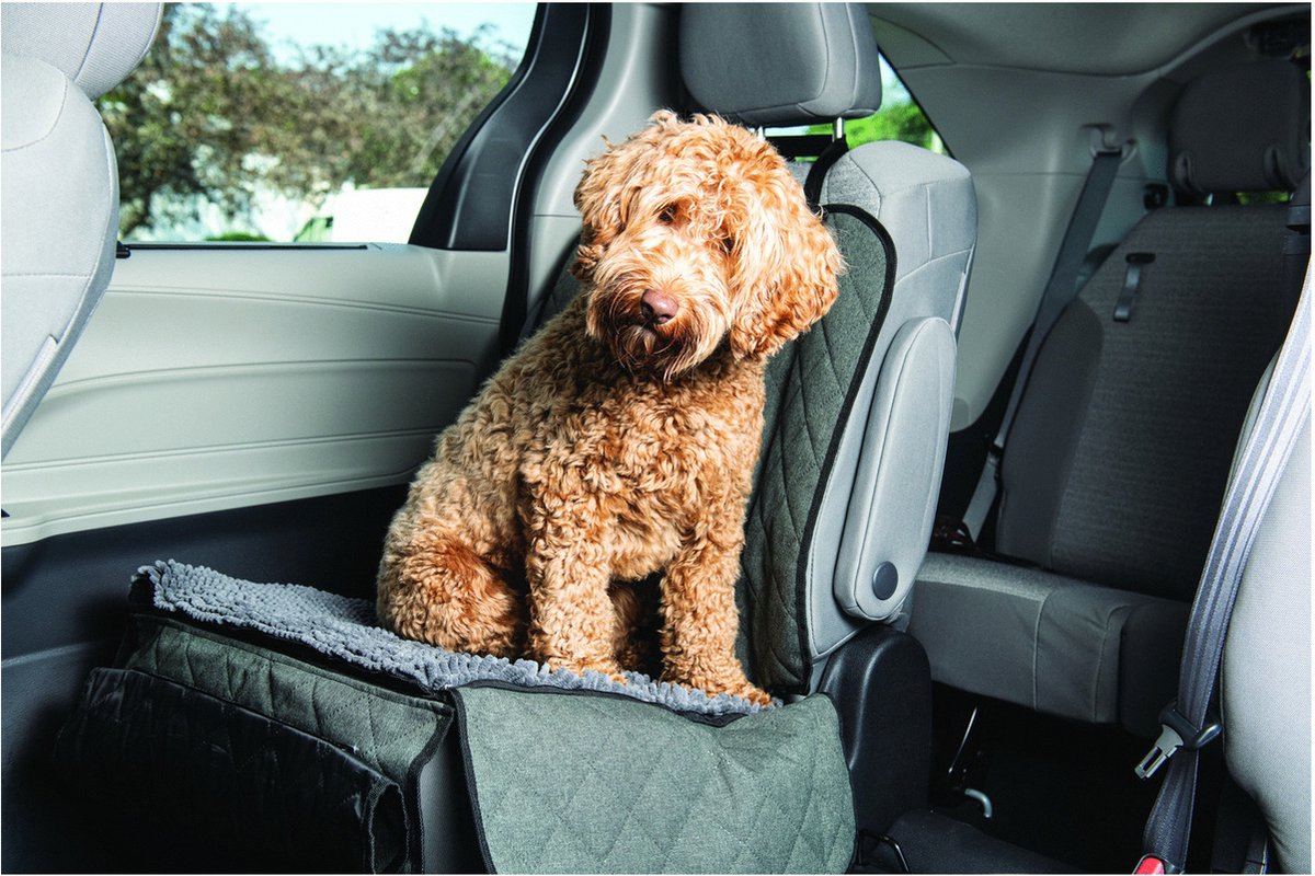 Dgs Honden Autostoelhoes Grijs - Hondenautoaccessoire - 31 cm Achterbank 3-In-1