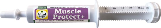 Vitalstyle MuscleProtect+ - Paarden Supplement - Spierherstel Pasta - Ondersteunt Snel Spierherstel en het Energie Niveau - 30 ml Vitalstyle MuscleProtect+ - Paarden Supplement - Spierherstel Pasta - Ondersteunt Snel Spierherstel en het Energie Niveau - 30 ml