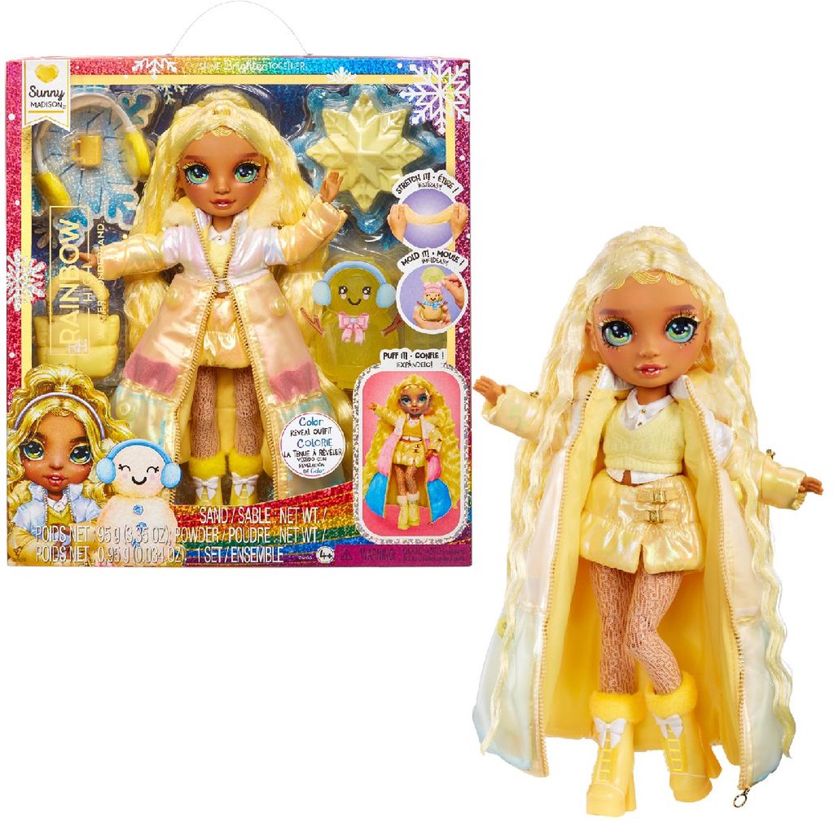 Rainbow High Winter Wonderland pop - Sunny (geel) — afbeelding 11