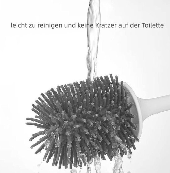 Avoir Besoin Premium toiletborstelset, van roestvrij staal, met lotuseffect, wandmontage, zonder boren, robuust en duurzaam