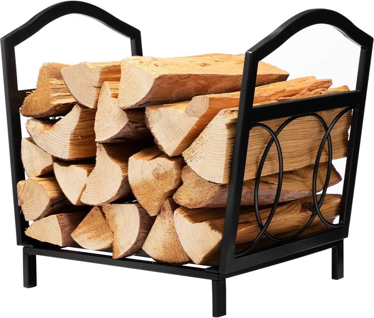 Heavy Duty Stalen Fireside Log Rack voor Indoor Brandhout Opslag - 42x31x39cm