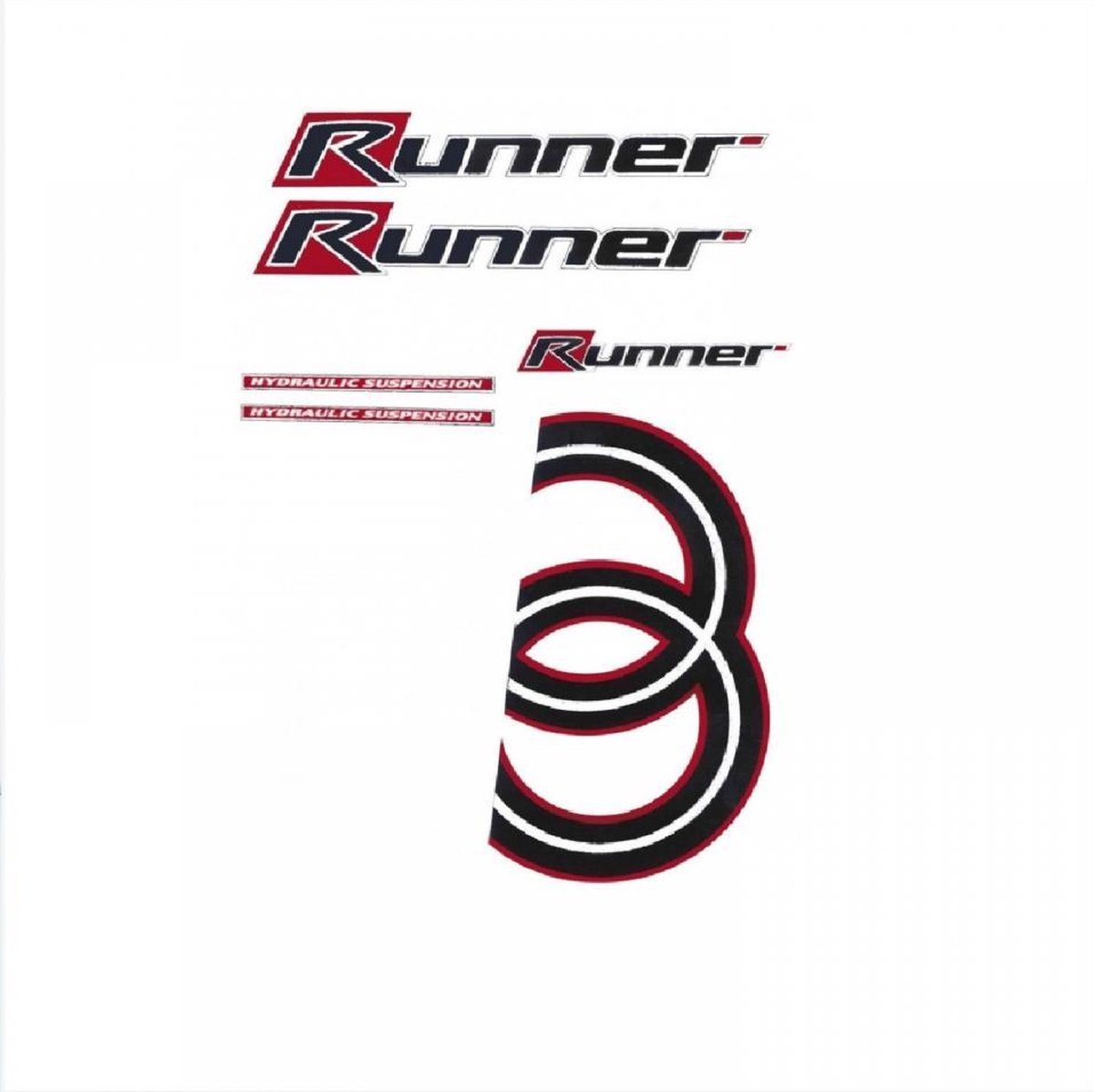 6-delige decal kit met stickers voor gilera 50 runner scooter 1997 tot 2006