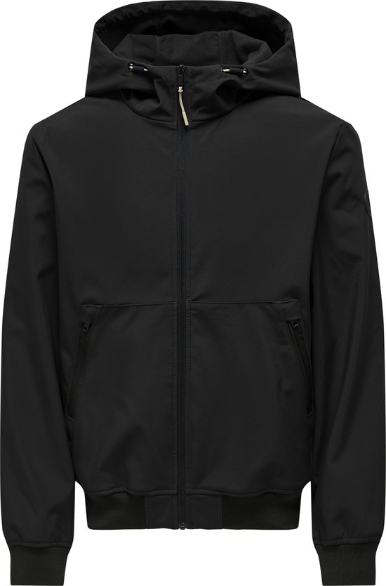 Only & Sons Bowie Softshell Jas - Heren Ongevoerde softshell - Black