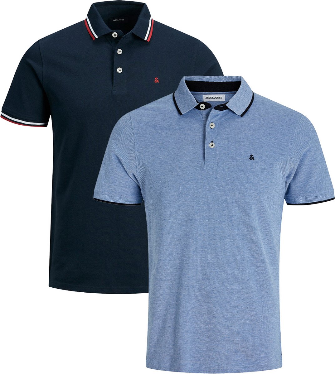 Jack & Jones Heren poloshirt 2 pack Paulos - Slim Fit