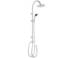 GO by Van Marcke Biwa douchekolom 100x40cm hoofddouche 20 cm metalen glijstang handdouche 1 jet verstelbare handdouchehouder doucheslang 150 cm omstelknop