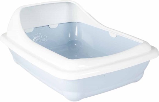 Litière pour chat Birba avec rebord azzurro L