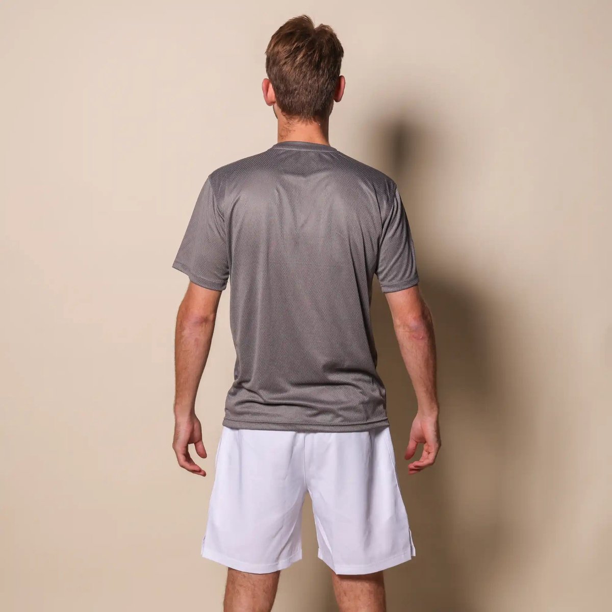 Padelshirt Slim fit Grijs - Maat L